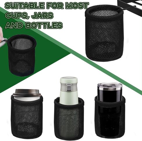 Metal Tree Stand Cup Holder Tray with Mesh Pouch for Hunting Gear in Kuwait
