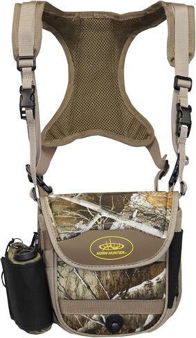 Horn Hunter Bino Hub - Hunting Adjustable Binocular Straps Harness Chest Pack with Range Wrap & Range Lock Included for Bow Hunting, Standard, Camo in Kuwait