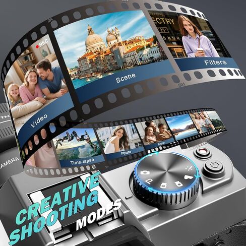 True 5K 64MP Digital Camera for Photography(Silver) in Kuwait