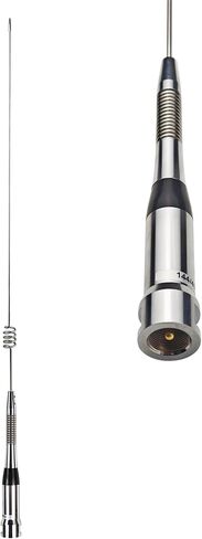 Dual Band Mobile Antenna 70cm 2meter VHF/UHF (144 / 430MHz) Stainless Steel Aerial PL-259 (UHF-Male) Connector for Repeater Ham Mobile Radio Transceiver in Kuwait