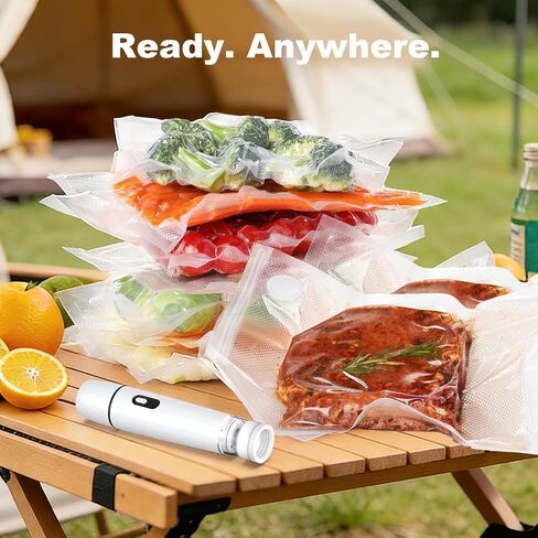 Compact Vacuum Sealer for Food: Visible Water Tank Handheld Vacuum Sealer with 15 Reusable Bags for Seal Meal Saver, Portable Food Sealer, Gifts for Mom, Wife, Chef in Kuwait