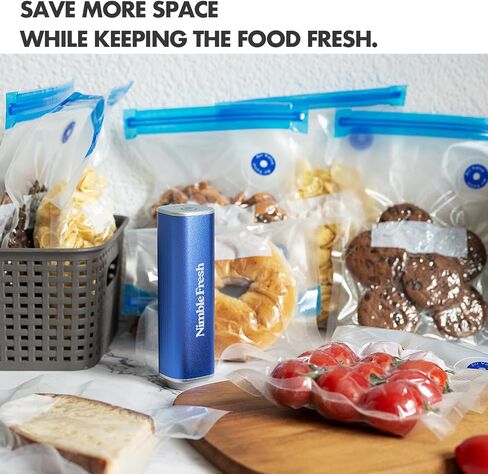 Portable Vacuum Sealer for Kitchen & 50kPa with 10 Seal Bags & Ideal for Sous Vide & Meal Prep in Kuwait