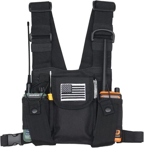 Radio Chest Harness Shoulder Holster Chest Front Pack Pouch in Kuwait