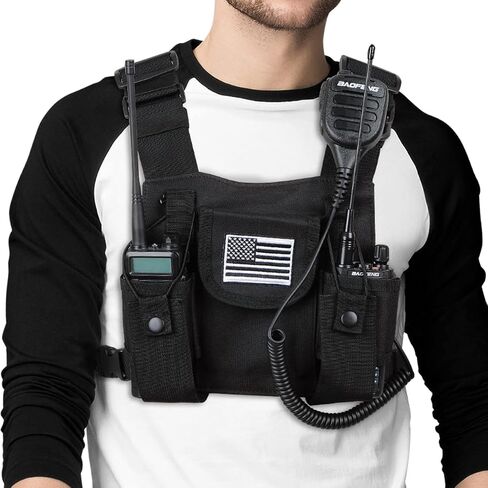 Radio Chest Harness Shoulder Holster Chest Front Pack Pouch in Kuwait
