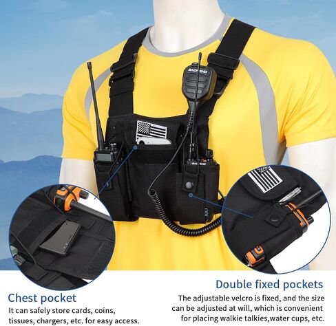 Radio Chest Harness Shoulder Holster Chest Front Pack Pouch in Kuwait