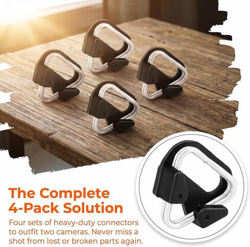 Camera Strap Hook Lug Ring with Cap（4Sets）, BERANMEY Stainless Steel Triangle Split Ring, for Belt Hook Lanyard Connection Hardware for Sony Canon Nikon Fujifilm in Kuwait