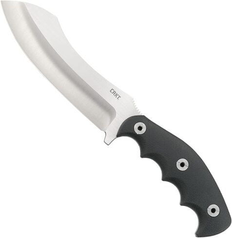 CRKT Catchall Outdoor Survival Fixed Blade Knife with Sheath: Stainless Steel Plain Edge Blade, Glass-Reinforced Nylon w/Rubber Overlay Handle, 2866 in Kuwait