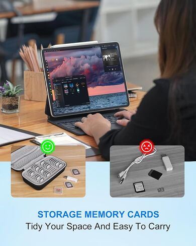 36 Slot Memory Card Storage Case for 27 Micro SD Card & 9 SD SDHC SDXC Card in Kuwait