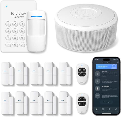 WiFi Alarm System for Home Security, DIY, No Monthly Fee, App Alerts in Kuwait