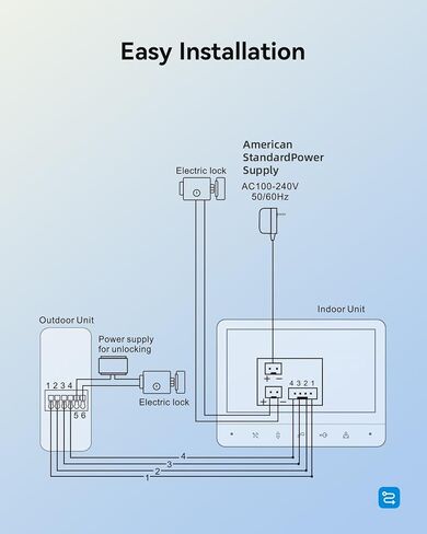 TMEZON Wired Video Intercom System,7 Inches Video Doorbell Camera with Monitor, Wired Video Door Phone Support Unlock, Monitoring, Intercom for Villa Home Office Apartment 500TVL(NTSC US Standard) in Kuwait