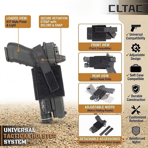 Gun Holster with Mag Holder for Concealed Carry - CCW Concealed Carry Holster for Men and Women - Pistol Holster with Magazine Holder for Fanny Bag, Chest Pack, Backpack in Kuwait