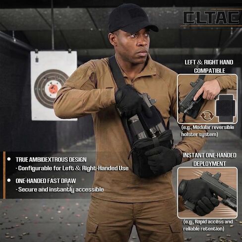 Gun Holster with Mag Holder for Concealed Carry - CCW Concealed Carry Holster for Men and Women - Pistol Holster with Magazine Holder for Fanny Bag, Chest Pack, Backpack in Kuwait