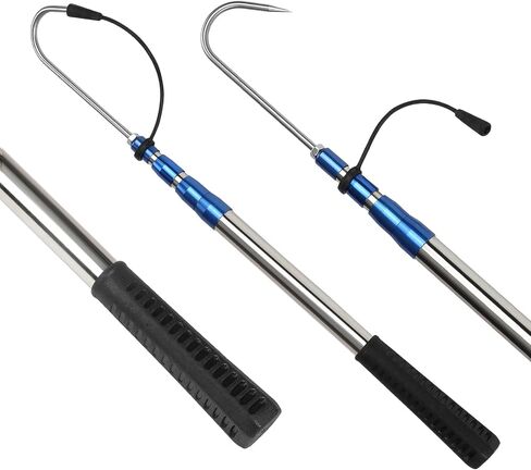 KOMCLUB Telescopic Lightweight Fishing Gaff with Super Sharp Spear Hook in Kuwait