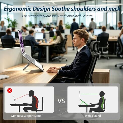 Portable Laptop Stand,Aluminum X-Shape Travel Laptop Stand Ergonomic Riser in Kuwait
