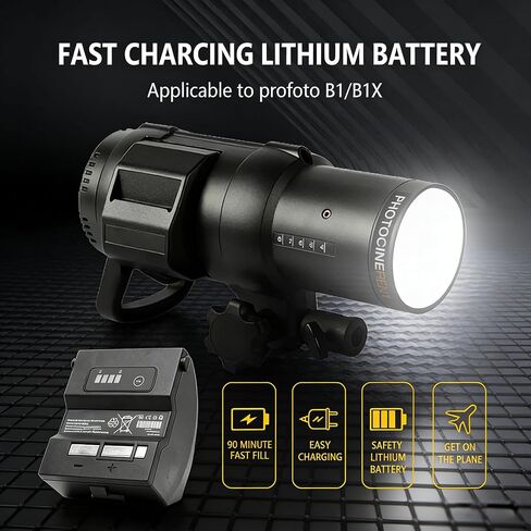 Replacement Lithium ion BatteryPack for 100323/100399 Compatible with Profoto B1/B1X AirTTL Flash Heads 14.4V 5000mAh/72Wh in Kuwait