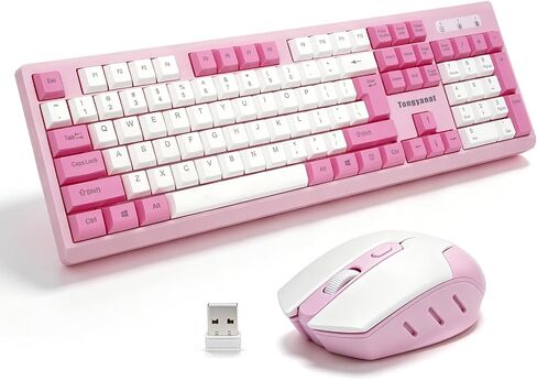 Tongyangat Wireless Keyboard and Mouse Combo, 2.4G Full-Size Keyboard in Kuwait