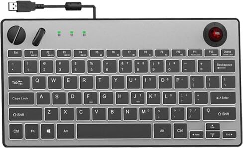 JOMAA Wired Trackball Keyboard and Mouse – 78 Keys Compact Layout with 19mm Trackball, Scissor Switch Keys, Scroll Lock (Fn Combo), USB Plug & Play for Windows/Mac/iOS/Android (No Backlight) in Kuwait
