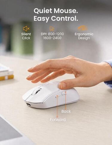 Wireless Mechanical Keyboard and Mouse Combo, 104-Key, Round Keys, Silver in Kuwait