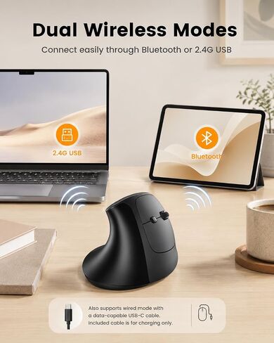 INPHIC X9 Pro Ergonomic Wireless Mouse 12800DPI Rechargeable Vertical Mouse in Kuwait
