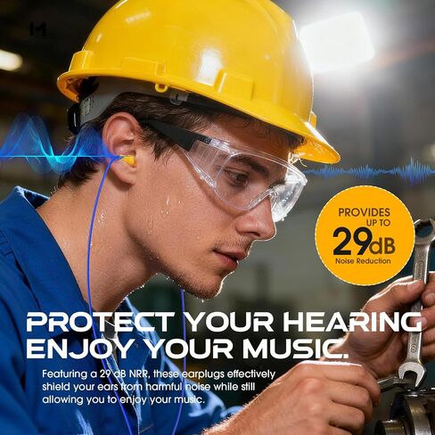 MIPEACE Ear Plug Headphones for Work, Work Earbuds USB Type C Headphones Earphones for Industrial Safety Construction(Without Mic & Control) in Kuwait
