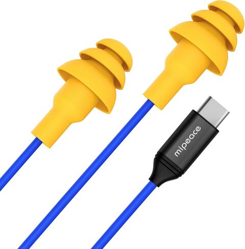 MIPEACE Ear Plug Headphones for Work, Work Earbuds USB Type C Headphones Earphones for Industrial Safety Construction(Without Mic & Control) in Kuwait