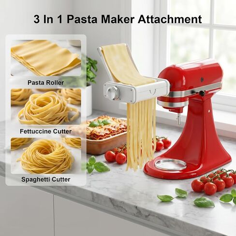 Pasta Attachment for KitchenAid Stand Mixer, 3 in 1 Pasta Maker in Kuwait