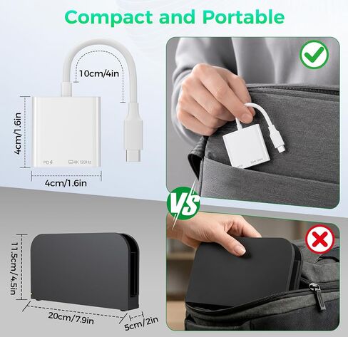 USB C to HDMI 4K@120Hz TV Adapter with 100W PD Fast Charging for iPhone 17 in Kuwait