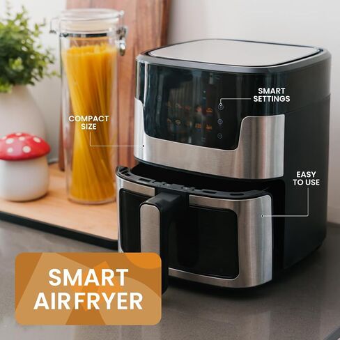 Stilaris 4.5L Digital Air Fryer | Compact & Non-Toxic Countertop Air Fryer for Small Kitchens | Easy-to-Use with Precision Touch Controls | Healthy Meals in Minutes in Kuwait