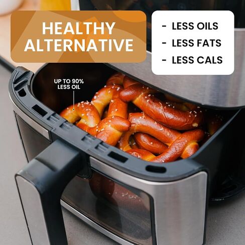 Stilaris 4.5L Digital Air Fryer | Compact & Non-Toxic Countertop Air Fryer for Small Kitchens | Easy-to-Use with Precision Touch Controls | Healthy Meals in Minutes in Kuwait