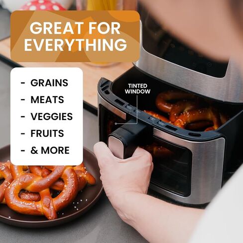 Stilaris 4.5L Digital Air Fryer | Compact & Non-Toxic Countertop Air Fryer for Small Kitchens | Easy-to-Use with Precision Touch Controls | Healthy Meals in Minutes in Kuwait