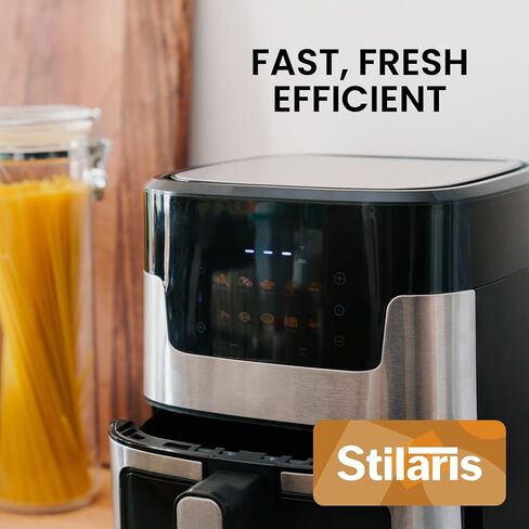 Stilaris 4.5L Digital Air Fryer | Compact & Non-Toxic Countertop Air Fryer for Small Kitchens | Easy-to-Use with Precision Touch Controls | Healthy Meals in Minutes in Kuwait