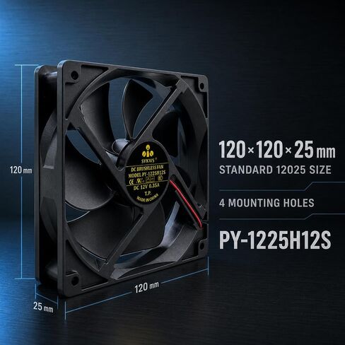 2026 Upgrade for PY-1225H12S 12V 0.35A 2pinA1 7-Blades Ice Maker Fan in Saudi Arabia