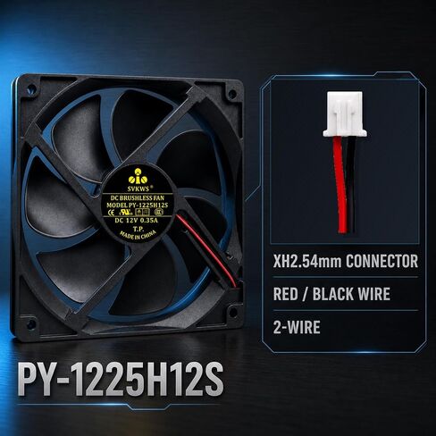 2026 Upgrade for PY-1225H12S 12V 0.35A 2pinA1 7-Blades Ice Maker Fan in Saudi Arabia
