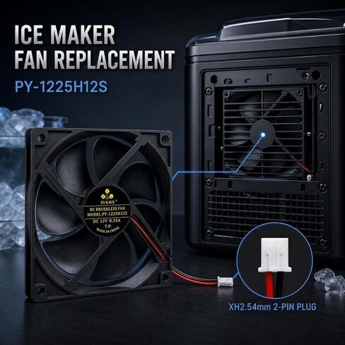 2026 Upgrade for PY-1225H12S 12V 0.35A 2pinA1 7-Blades Ice Maker Fan in Saudi Arabia