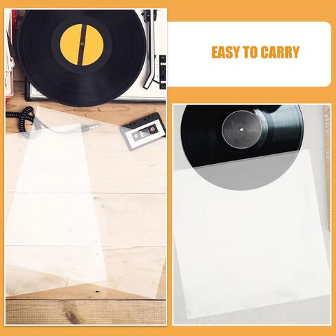 Outer Vinyl Sleeves Plastic for 24pcs White Records Album Storage in Kuwait