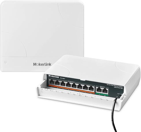 MokerLink 5 Port Outdoor Gigabit POE Switch, with 4 POE+ Ports 1000Mbps, 78W IEEE802.3af/at, Weatherproof Unmanaged Plug and Play Fanless Switch in Kuwait