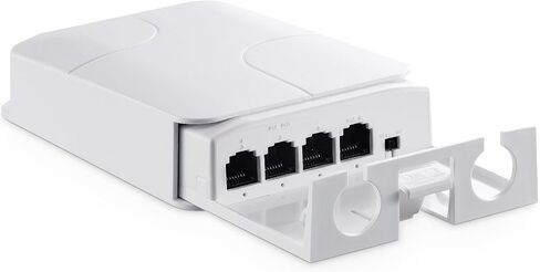 Outdoor 5 Port PoE Extender, 1 in 4 Out PoE+ Switch, 10/100Mbps, IEEE 802.3 af/at/bt 90W, Wall Mount Waterproof YuLinca POE Passthrough Switch in Kuwait