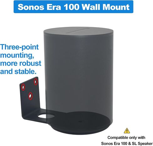 Speaker Wall Mount for Sonos ERA 100 & ERA 100 SL, 2 Pack | Speaker Mount for Sonos Includes All Mounting Hardware,Easy DIY Assembly,Holds Up to 33lbs,HD-658,Black in Kuwait