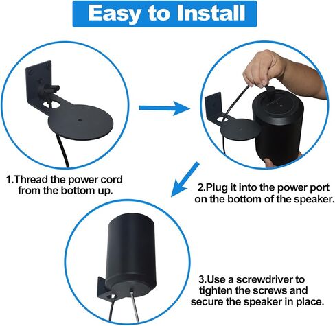 Speaker Wall Mount for Sonos ERA 100 & ERA 100 SL, 2 Pack | Speaker Mount for Sonos Includes All Mounting Hardware,Easy DIY Assembly,Holds Up to 33lbs,HD-658,Black in Kuwait