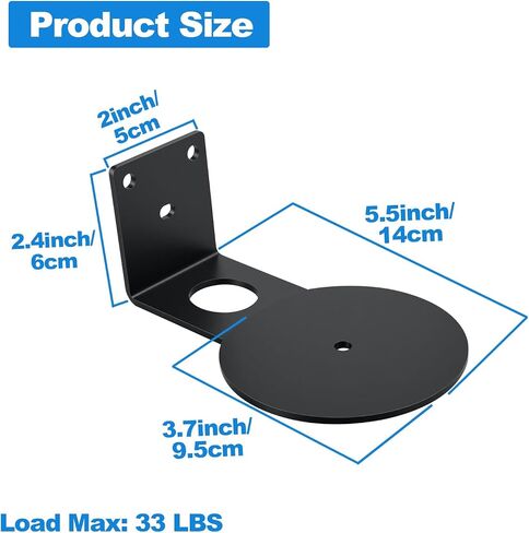 Speaker Wall Mount for Sonos ERA 100 & ERA 100 SL, 2 Pack | Speaker Mount for Sonos Includes All Mounting Hardware,Easy DIY Assembly,Holds Up to 33lbs,HD-658,Black in Kuwait