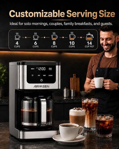 AIRMSEN 14-Cup Programmable Drip Coffee Maker in Saudi Arabia