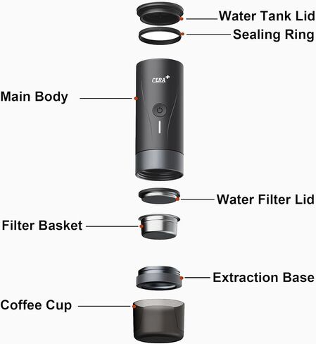 CERA+ PCM04A Portable Espresso Maker with 51mm Professional Basket in Kuwait