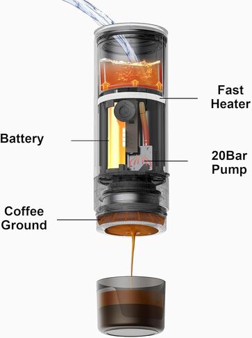 CERA+ PCM04A Portable Espresso Maker with 51mm Professional Basket in Kuwait