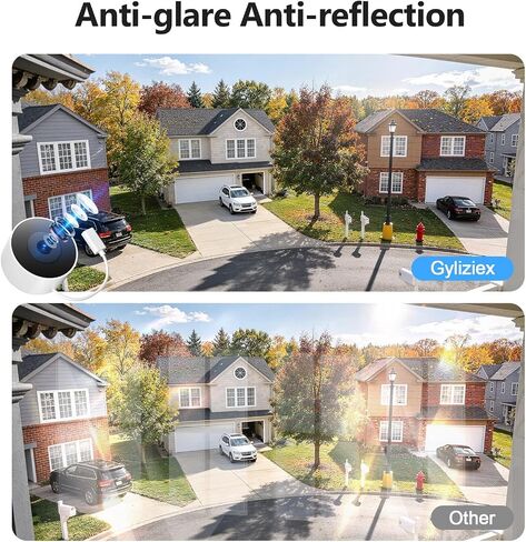 Gyliziex Window Camera for Home Security, 2K WiFi Security Camera, 5GHz & 2.4GHz, AI Human Detection, Starlight Night Vision, Two-Way Audio, Magnetic Mount in Kuwait