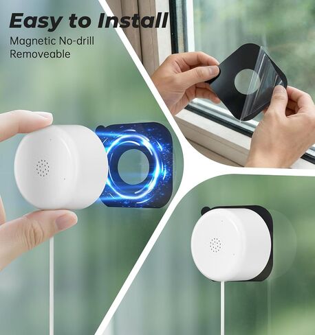Gyliziex Window Camera for Home Security, 2K WiFi Security Camera, 5GHz & 2.4GHz, AI Human Detection, Starlight Night Vision, Two-Way Audio, Magnetic Mount in Kuwait
