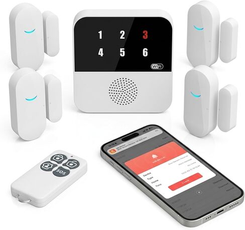 PILSAMAS Wi-Fi Smart Door and Window Alarms for Dementia Wandering Seniors in Kuwait