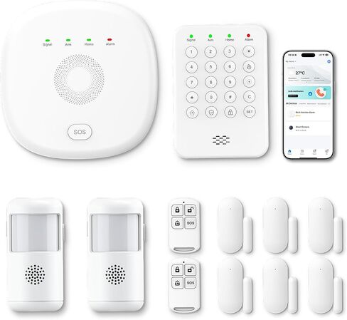 PGST Alarm System for Home Security,24Pcs WiFi/4G Apartment Alarm System in Kuwait