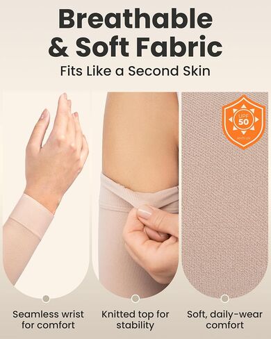 KEMFORD Lymphedema Compression Arm Sleeves for Women - 15-20 mmHg, Silicone Grip, 1 Pair - Arm Support for Swelling & Edema in Kuwait