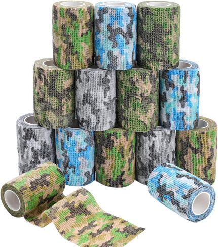 AZEN 12 Pack Self Adhesive Bandage Wrap, 3" X 5 Yards Elastic Cohesive Bandage Wrap, Vet Wrap, Ankle Tape, Tattoo Grip Tape Wrap, Color Athletic Tape in Kuwait