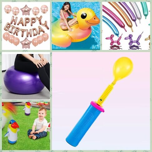 Luszmoax Balloon Pump Hand Held Two-Way Dual Action -Balloon Inflator Pump -Air Pump for Balloons in Kuwait